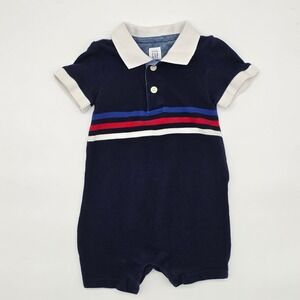 GAP Polo Romper Navy Blue Toddler Size 12-18 Months